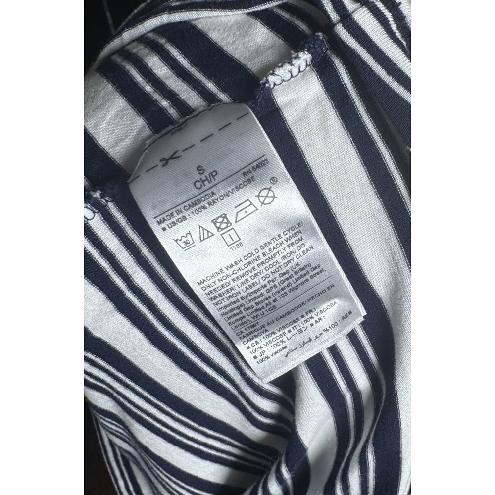 Gap Luxe Striped Tank Top Small Sleeveless Navy Shirt - Picture 5 of 5
